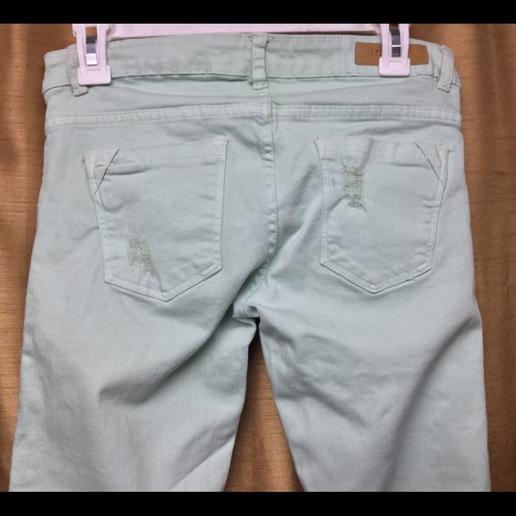 Zara Core Denim Mint Green Skinny Jeans - Picture 5 of 6